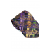 SALE!! Stropdas zwart paars oranje groen Paisley